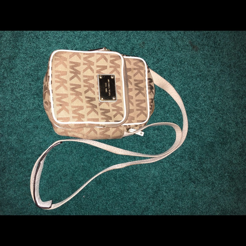 Tan MK design crossbody